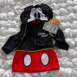 Disney Mickey Mouse Black & Red Toddler Rashguard